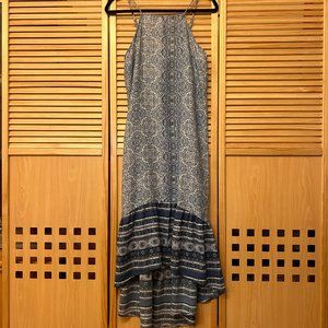 Knox Rose Blue & White High Low Dress